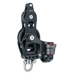 60 mm | Harken 6264 - Aluminum Element Fiddle Block, Swivel, Becket, Cam Cleat